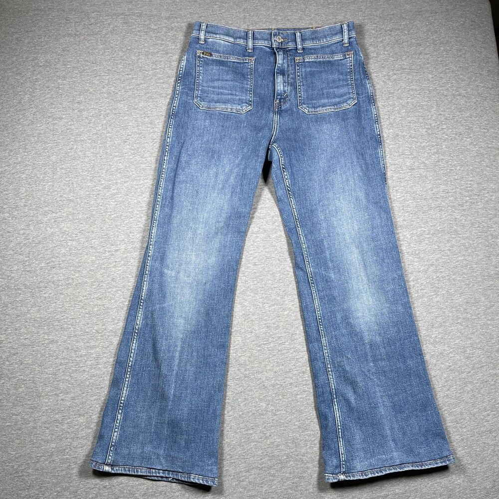 Polo Ralph Lauren Jeans Womens 30 R Blue Medium Wash Straight Leg Distressed